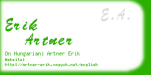 erik artner business card